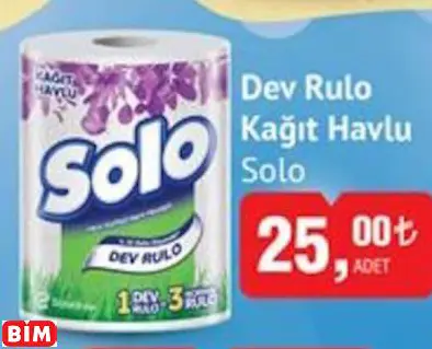 SOLO DEV RULO KAĞIT HAVLU SOLO DEV RULO KAĞIT HAVLU
